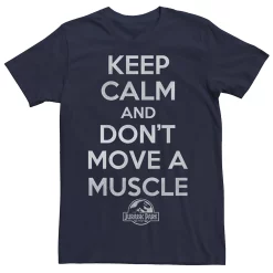 Men's Jurassic Park Keep Calm & Don't Move Graphic Tee -Men's Skechers Shoes Shop 4222700 Navy