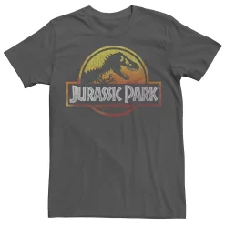 Men's Jurassic Park Deep Red Fire Colors Logo Graphic Tee -Men's Skechers Shoes Shop 4222704 Charcoal