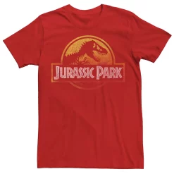 Men's Jurassic Park Deep Red Fire Colors Logo Graphic Tee -Men's Skechers Shoes Shop 4222704 Red