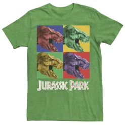 Men's Jurassic Park Four Square Dino Pop Art Style Tee -Men's Skechers Shoes Shop 4222927 Kelly Hthr