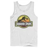 Men's Jurassic Park Sunset Circle Logo Outlined Graphic Tank Top 1 Men's Jurassic Park Sunset Circle Logo Outlined Graphic Tank Top -Men's Skechers Shoes Shop 4235056 White