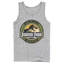 Men's Jurassic Park Staff Icon T-Rex Skeleton Tank Top -Men's Skechers Shoes Shop 4235065 Athletic Heather