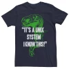 Men's Jurassic Park Neon Dinosaur A Unix System Graphic Tee -Men's Skechers Shoes Shop 4235425 Navy