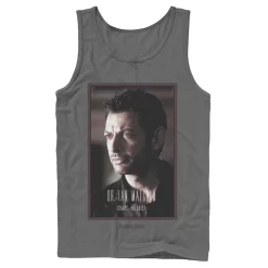 Men's Jurassic Park Dr. Ian Malcolm Chaos Theorist Graphic Tank Top -Men's Skechers Shoes Shop 4236116 Charcoal