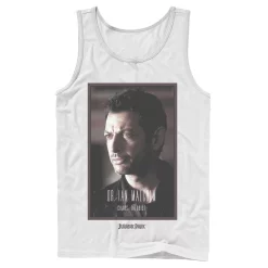 Men's Jurassic Park Dr. Ian Malcolm Chaos Theorist Graphic Tank Top -Men's Skechers Shoes Shop 4236116 White