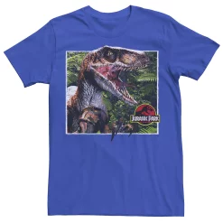 Men's Jurassic Park Raptor Coming Out Of Forest Graphic Tee -Men's Skechers Shoes Shop 4236124 Royal