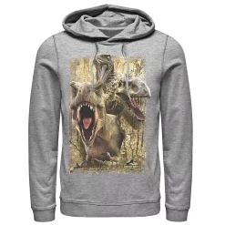 Men's Jurassic World T-Rex Indominus Rex & Raptor Hoodie