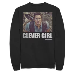 Men's Jurassic World Clever Girl Owen Movie Still Pullover Sweatshirt -Men's Skechers Shoes Shop 4244488 Black
