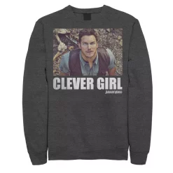 Men's Jurassic World Clever Girl Owen Movie Still Pullover Sweatshirt