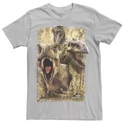 Men's Jurassic World Killer Dinosaur Collage Tee -Men's Skechers Shoes Shop 4246379 Silver