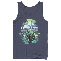 Men's Jurassic World Velociraptor Collage Logo Tank