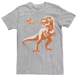 Men's Jurassic World T-Rex Orange Hue Portrait Tee -Men's Skechers Shoes Shop 4246383 Athletic Heather