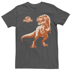Men's Jurassic World T-Rex Orange Hue Portrait Tee -Men's Skechers Shoes Shop 4246383 Charcoal