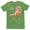 Men's Jurassic World T-Rex Orange Hue Portrait Tee -Men's Skechers Shoes Shop 4246383 Kelly Heather