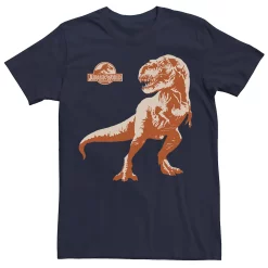 Men's Jurassic World T-Rex Orange Hue Portrait Tee -Men's Skechers Shoes Shop 4246383 Navy