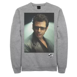 Men's Jurassic Park Ian Malcolm Head Shot Photo Graphic Graphic Fleece Pullover Pullover