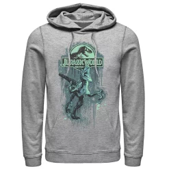 Men's Jurassic World Raptor Paint Splatter Logo Hoodie