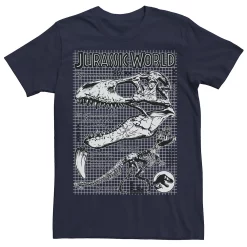 Men's Jurassic World Two T-Rex Bones Schematic Graphic Tee -Men's Skechers Shoes Shop 4249043 Navy
