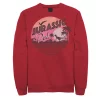 Men's Jurassic Park Pink Gradient Sunset Get Wild Graphic Graphic Fleece Pullover Pullover -Men's Skechers Shoes Shop 4249400