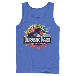 Men's Jurassic Park Classic Logo Tie Dye Graphic Tank Top -Men's Skechers Shoes Shop 4249407 Royal