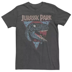 Men's Jurassic Park New Wave Blue Raptor Icon Graphic Tee