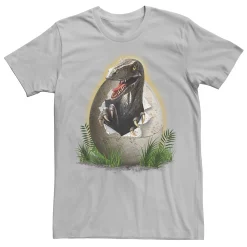 Men's Jurassic Park Raptor Breaking The Egg Graphic Tee -Men's Skechers Shoes Shop 4249419 Silver