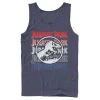 Men's Jurassic Park Red White And Blue Title Graphic Tank Top -Men's Skechers Shoes Shop 4249431