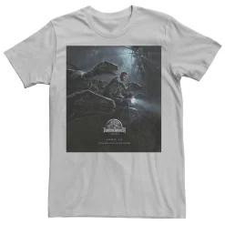 Men's Jurassic World Owen Ride Raptor Movie Poster Tee -Men's Skechers Shoes Shop 4394525 Silver