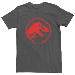 Men's Jurassic World Red Logo Glitch Coin Tee -Men's Skechers Shoes Shop 4394716 Charcoal