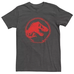 Men's Jurassic World Red Logo Glitch Coin Tee