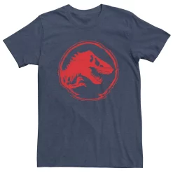 Men's Jurassic World Red Logo Glitch Coin Tee -Men's Skechers Shoes Shop 4394716 Navy Heather