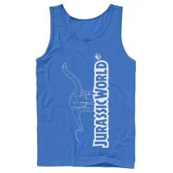 Men's Jurassic World Longneck Dinosaur Title Logo Outline Tank -Men's Skechers Shoes Shop 4394719 Royal