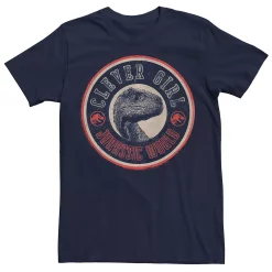 Men's Jurassic World Retro Clever Girl Circle Logo Tee -Men's Skechers Shoes Shop 4394735 Navy