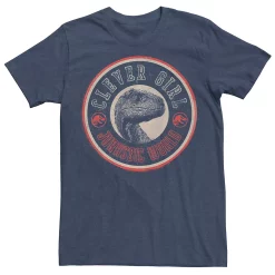 Men's Jurassic World Retro Clever Girl Circle Logo Tee -Men's Skechers Shoes Shop 4394735 Navy Heather
