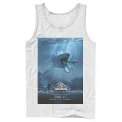 Men's Jurassic World Mosasaurus Movie Poster Tank -Men's Skechers Shoes Shop 4394738 White