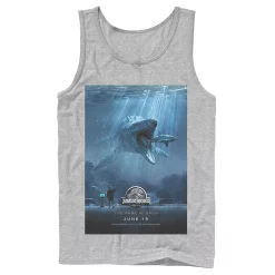 Men's Jurassic World Mosasaurus Movie Poster Tee -Men's Skechers Shoes Shop 4394741 Athletic Heather