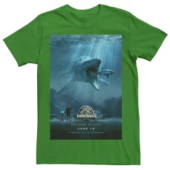 Men's Jurassic World Mosasaurus Movie Poster Tee -Men's Skechers Shoes Shop 4394741 Kelly