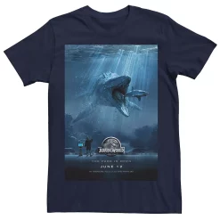 Men's Jurassic World Mosasaurus Movie Poster Tee -Men's Skechers Shoes Shop 4394741 Navy