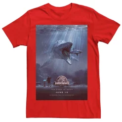 Men's Jurassic World Mosasaurus Movie Poster Tee -Men's Skechers Shoes Shop 4394741 Royal
