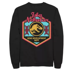 Men's Jurassic World Isla Nebular Gene Dept. Badge Sweatshirt -Men's Skechers Shoes Shop 4394742 Black