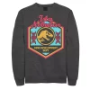 Men's Jurassic World Isla Nebular Gene Dept. Badge Sweatshirt -Men's Skechers Shoes Shop 4394742 Charcoal Heather