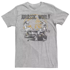 Men's Jurassic World Distressed Raptor Battle Tee -Men's Skechers Shoes Shop 4394754 Athletic Heather