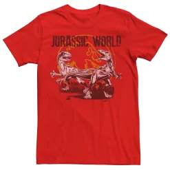 Men's Jurassic World Distressed Raptor Battle Tee -Men's Skechers Shoes Shop 4394754 Red