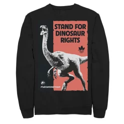 Men's Jurassic World Stand For Dinosaurs Poster Sweatshirt -Men's Skechers Shoes Shop 4394817 Black