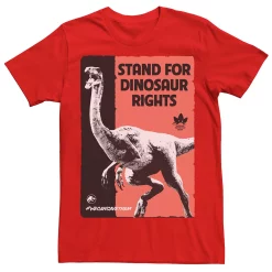 Men's Jurassic World Stand For Dinosaurs Poster Tee -Men's Skechers Shoes Shop 4394822 Red