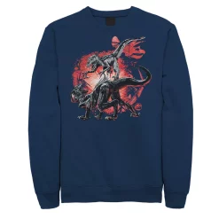 Men's Jurassic World Raptor Fight Portrait Sweatshirt -Men's Skechers Shoes Shop 4394829 Navy