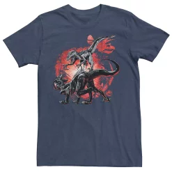 Men's Jurassic World Raptor Fight Portrait Tee