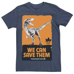 Men's Jurassic World We Can Save Them Poster Tee