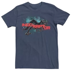 Men's Jurassic World Indo Raptor Splatter Portrait Tee -Men's Skechers Shoes Shop 4395119 Navy Heather