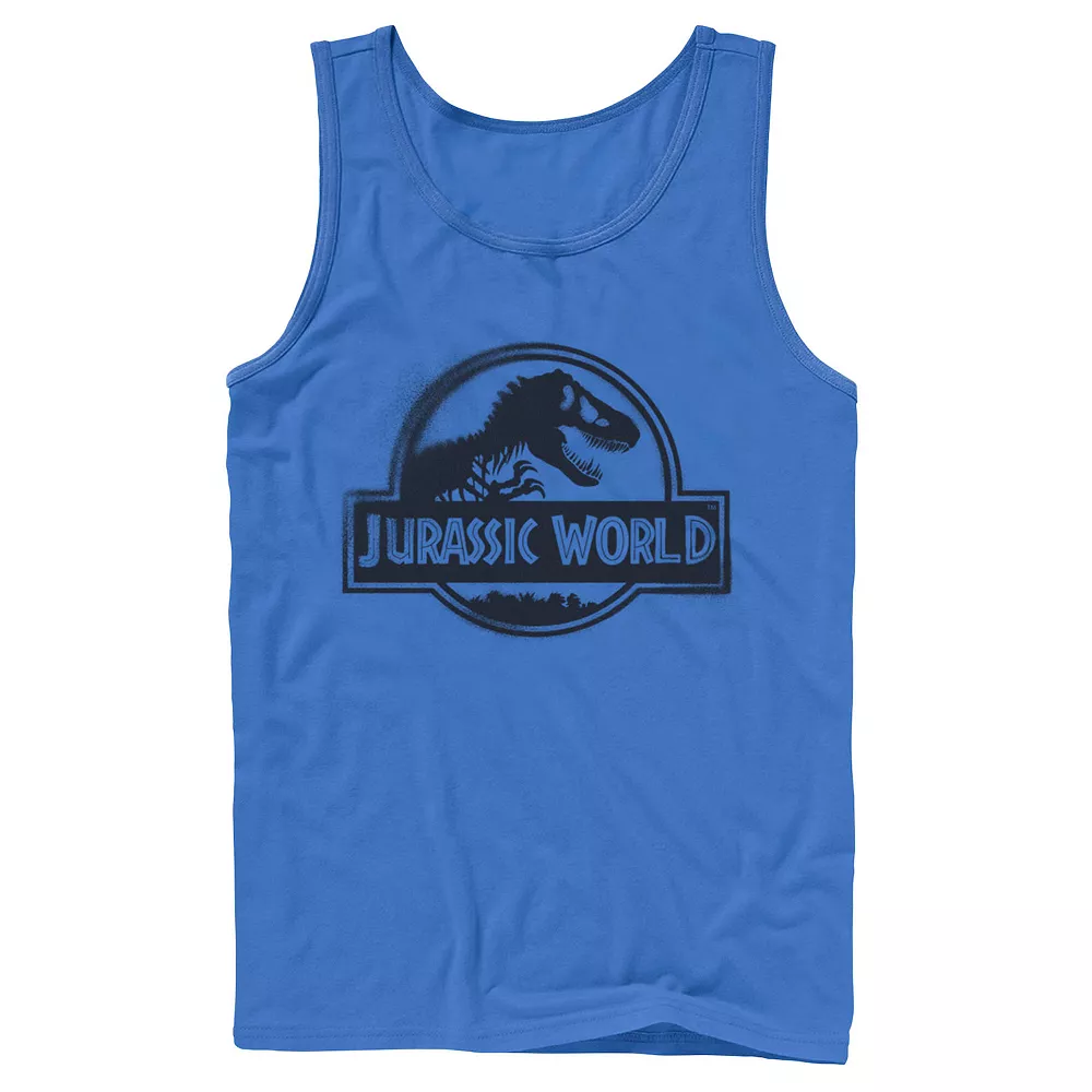 Men's Jurassic World Two Black Spray Paint Logo Tank 6 Men's Jurassic World Two Black Spray Paint Logo Tank - Image 4